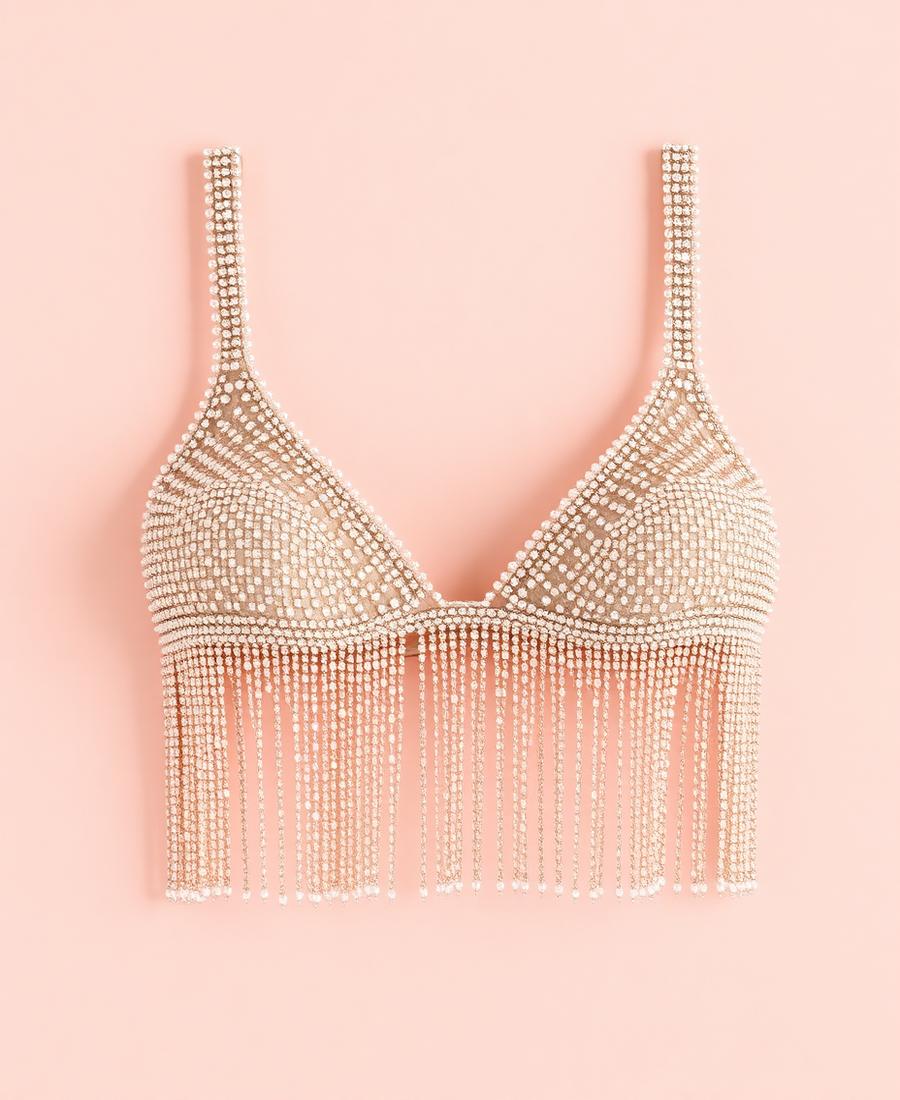 Brassière Crystal Fringe